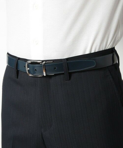 MEN'S BIGI / メンズビギ ベルト・サスペンダー | アドバンレザードレスベルト（ネイビー）