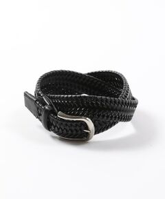 MEN'S BIGI / メンズビギ ベルト・サスペンダー | 【DOMODOSSOLA】レザーメッシュプレーンベルト