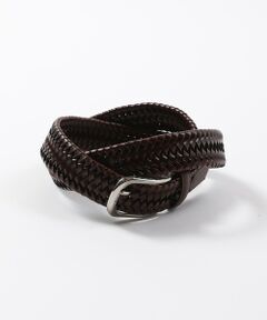 MEN'S BIGI / メンズビギ ベルト・サスペンダー | 【DOMODOSSOLA】レザーメッシュプレーンベルト