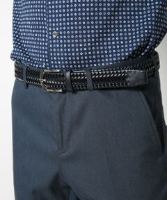 MEN'S BIGI / メンズビギ ベルト・サスペンダー | 【DOMODOSSOLA】レザーメッシュプレーンベルト