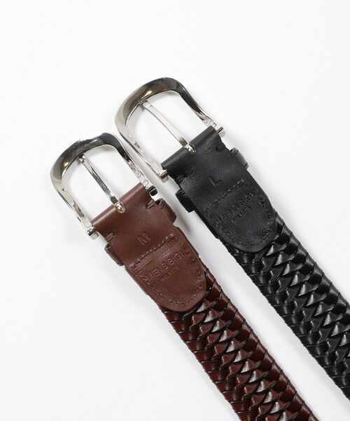 MEN'S BIGI / メンズビギ ベルト・サスペンダー | 【DOMODOSSOLA】レザーメッシュプレーンベルト | 詳細3