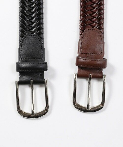 MEN'S BIGI / メンズビギ ベルト・サスペンダー | 【DOMODOSSOLA】レザーメッシュプレーンベルト | 詳細4