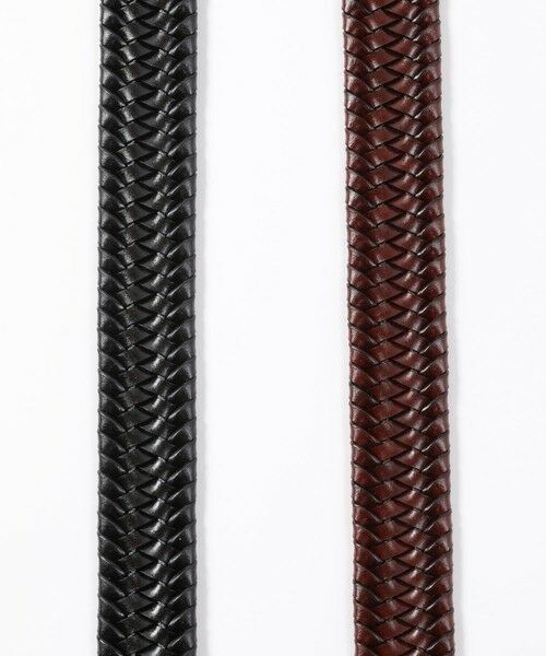 MEN'S BIGI / メンズビギ ベルト・サスペンダー | 【DOMODOSSOLA】レザーメッシュプレーンベルト | 詳細5