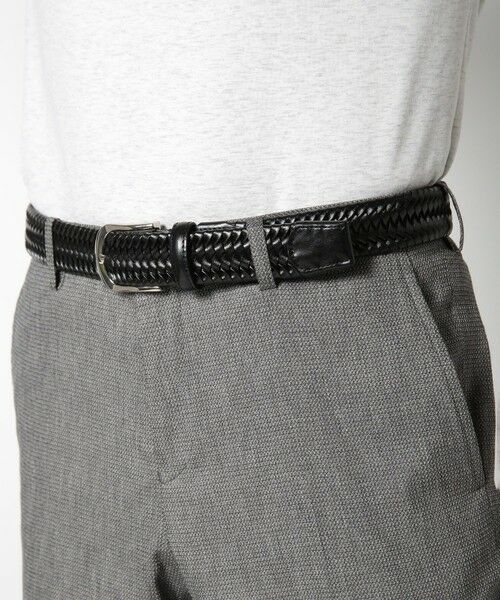 MEN'S BIGI / メンズビギ ベルト・サスペンダー | 【DOMODOSSOLA】レザーメッシュプレーンベルト | 詳細6