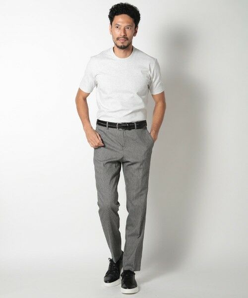 MEN'S BIGI / メンズビギ ベルト・サスペンダー | 【DOMODOSSOLA】レザーメッシュプレーンベルト | 詳細1