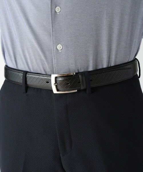 MEN'S BIGI / メンズビギ ベルト・サスペンダー | 型押しオリジナルレザーベルト | 詳細7