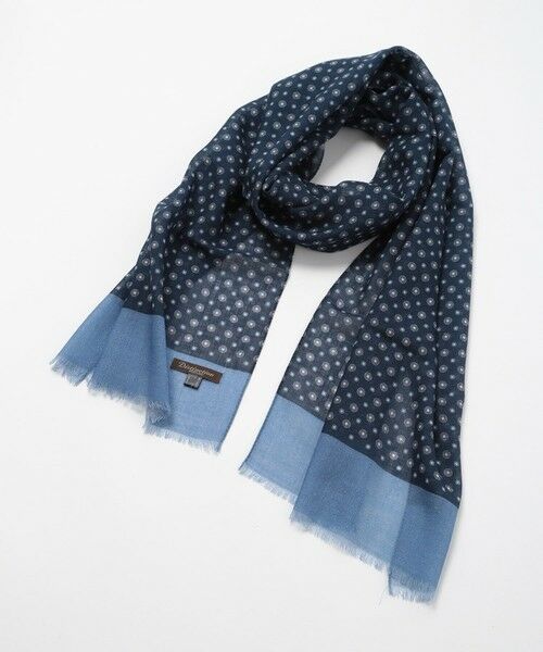MEN'S BIGI / メンズビギ マフラー・ショール・スヌード・ストール | ウールミックスドットストール（ブルー）