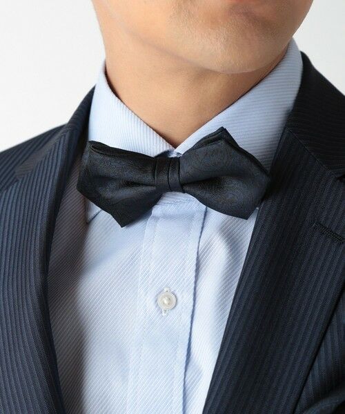 MEN'S BIGI / メンズビギ ネクタイ | シャドーペイズリー ポインテッドボウタイ（同素材ネクタイ・チーフあり） | 詳細1