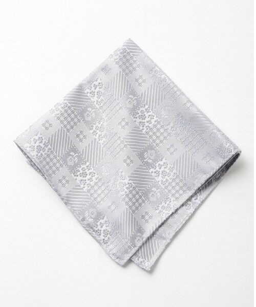 MEN'S BIGI / メンズビギ その他小物 | ジオメトリック柄チーフ（シルバー）