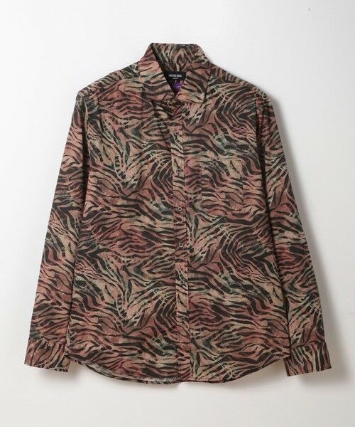 MEN'S BIGI / メンズビギ シャツ・ブラウス | エスニックLibertyプリントシャツ（ブラウン）