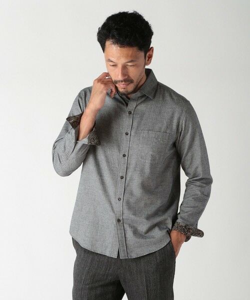 MEN'S BIGI / メンズビギ シャツ・ブラウス | コットンカシミアヘリンボーンシャツ | 詳細9