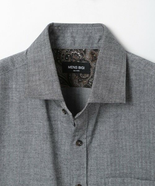 MEN'S BIGI / メンズビギ シャツ・ブラウス | コットンカシミアヘリンボーンシャツ | 詳細10