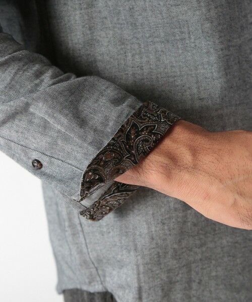 MEN'S BIGI / メンズビギ シャツ・ブラウス | コットンカシミアヘリンボーンシャツ | 詳細14