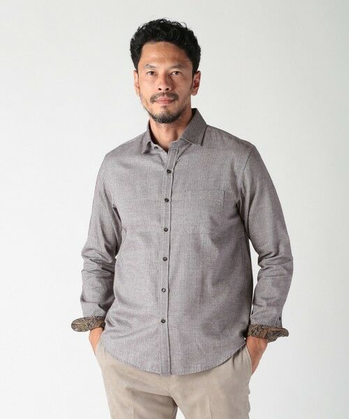 MEN'S BIGI / メンズビギ シャツ・ブラウス | コットンカシミアヘリンボーンシャツ | 詳細24