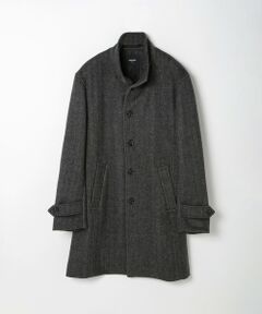 MEN'S BIGI / メンズビギ ステンカラーコート | スーパー140ウールビーバーヘリンボーンコート