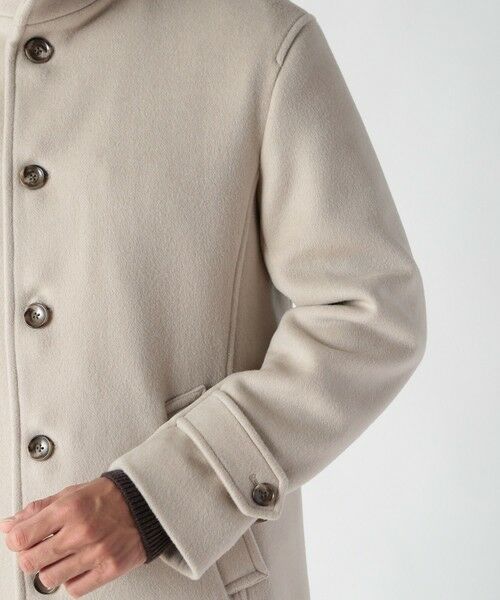 MEN'S BIGI / メンズビギ ステンカラーコート | スーパー140ウールビーバーヘリンボーンコート | 詳細6