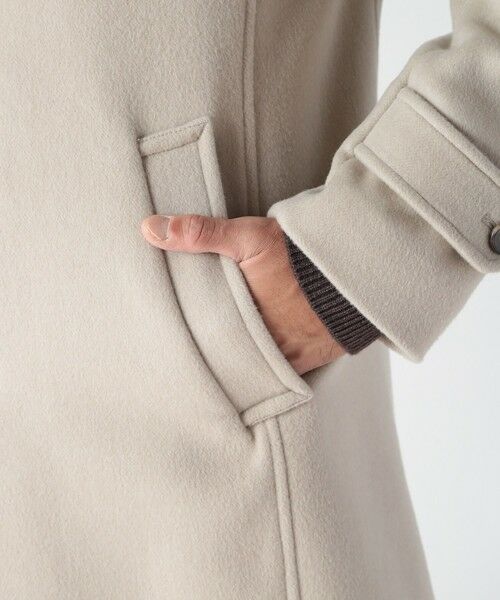 MEN'S BIGI / メンズビギ ステンカラーコート | スーパー140ウールビーバーヘリンボーンコート | 詳細7