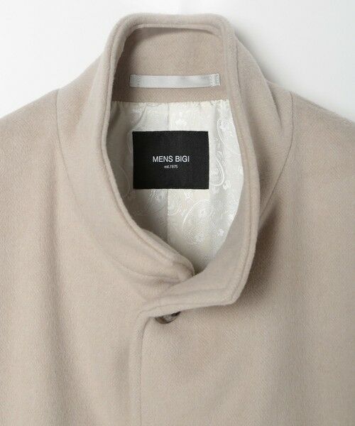 MEN'S BIGI / メンズビギ ステンカラーコート | スーパー140ウールビーバーヘリンボーンコート | 詳細9