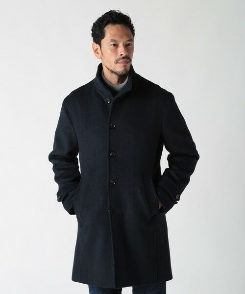 MEN'S BIGI / メンズビギ ステンカラーコート | スーパー140ウールビーバーヘリンボーンコート | 詳細21
