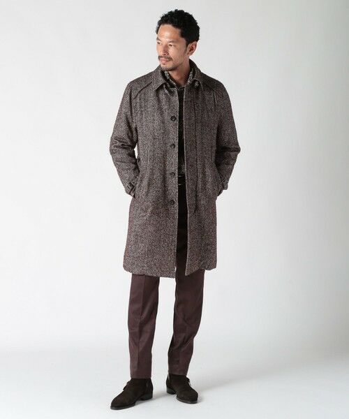 MEN'S BIGI / メンズビギ ステンカラーコート | トライスピンループツイードトレンチコート | 詳細7