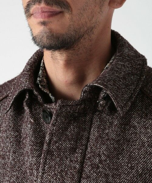 MEN'S BIGI / メンズビギ ステンカラーコート | トライスピンループツイードトレンチコート | 詳細8