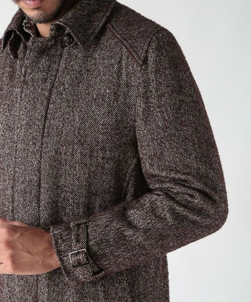 MEN'S BIGI / メンズビギ ステンカラーコート | トライスピンループツイードトレンチコート | 詳細10