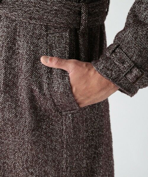 MEN'S BIGI / メンズビギ ステンカラーコート | トライスピンループツイードトレンチコート | 詳細11
