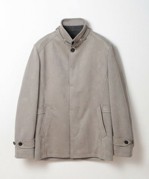 MEN'S BIGI / メンズビギ ブルゾン | フェイクスエード立ち襟ダンボールニットブルゾン（ライトグレー）