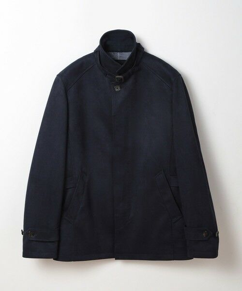 MEN'S BIGI / メンズビギ ブルゾン | フェイクスエード立ち襟ダンボールニットブルゾン（ネイビー）