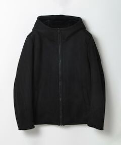 MEN'S BIGI / メンズビギ スウェット | テックレザームートンパーカー