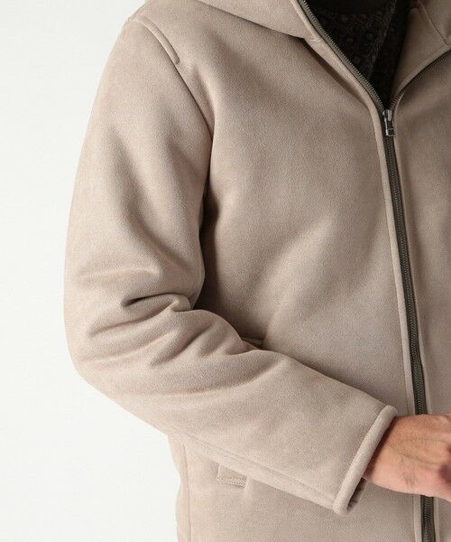 MEN'S BIGI / メンズビギ スウェット | テックレザームートンパーカー | 詳細10