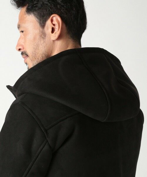 MEN'S BIGI / メンズビギ スウェット | テックレザームートンパーカー | 詳細26