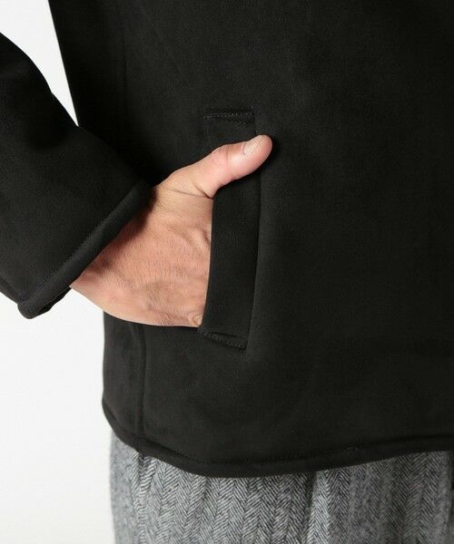 MEN'S BIGI / メンズビギ スウェット | テックレザームートンパーカー | 詳細28