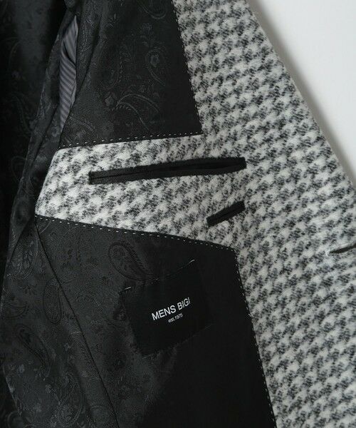 MEN'S BIGI / メンズビギ テーラードジャケット | 【RANIFICIO ROMA/ラニフィーチョローマ】ウールチェックジャージジャケット | 詳細11