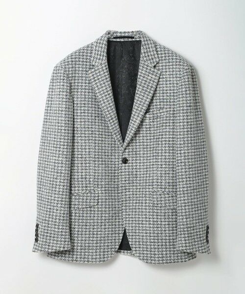 MEN'S BIGI / メンズビギ テーラードジャケット | 【RANIFICIO ROMA/ラニフィーチョローマ】ウールチェックジャージジャケット（ホワイト）