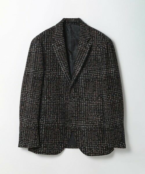 MEN'S BIGI / メンズビギ テーラードジャケット | 【RANIFICIO ROMA/ラニフィーチョローマ】ウールチェックジャージジャケット（ブラック）