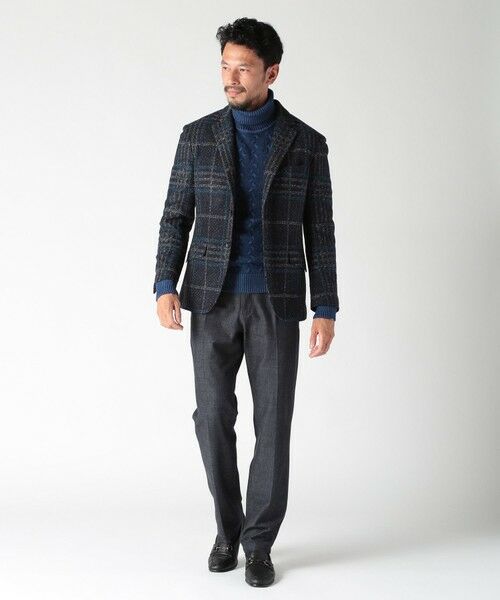 MEN'S BIGI / メンズビギ テーラードジャケット | 【RANIFICIO ROMA/ラニフィーチョローマ】ウールチェックジャージジャケット | 詳細20
