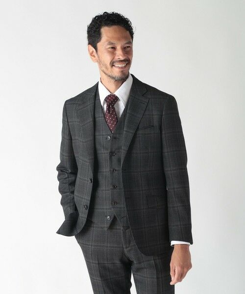 MEN'S BIGI / メンズビギ テーラードジャケット | 【ACTIVE TAILOR】ホップサックチェックジャケット | 詳細1