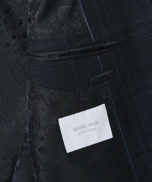 MEN'S BIGI / メンズビギ テーラードジャケット | 【ACTIVE TAILOR】ホップサックチェックジャケット | 詳細15