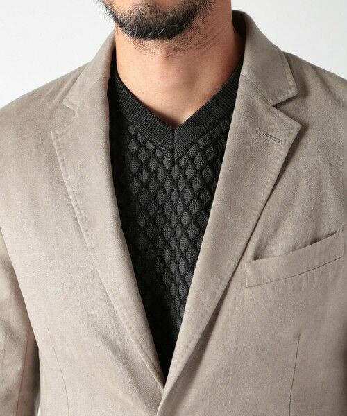 MEN'S BIGI / メンズビギ テーラードジャケット | コマスエードストレッチジャケット（セットアップ対応） | 詳細6