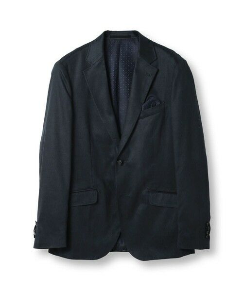 MEN'S BIGI / メンズビギ テーラードジャケット | コマスエードストレッチジャケット（セットアップ対応）（ネイビー）