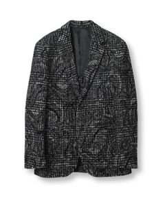 MEN'S BIGI / メンズビギ テーラードジャケット | グレンチェックフロッキープリントジャケット