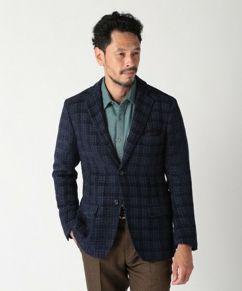 MEN'S BIGI / メンズビギ テーラードジャケット | 3Dツイードドビーチェックジャケット | 詳細9