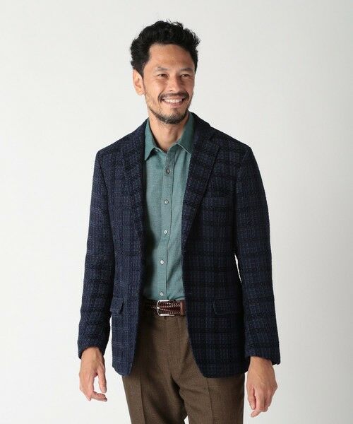 MEN'S BIGI / メンズビギ テーラードジャケット | 3Dツイードドビーチェックジャケット | 詳細16