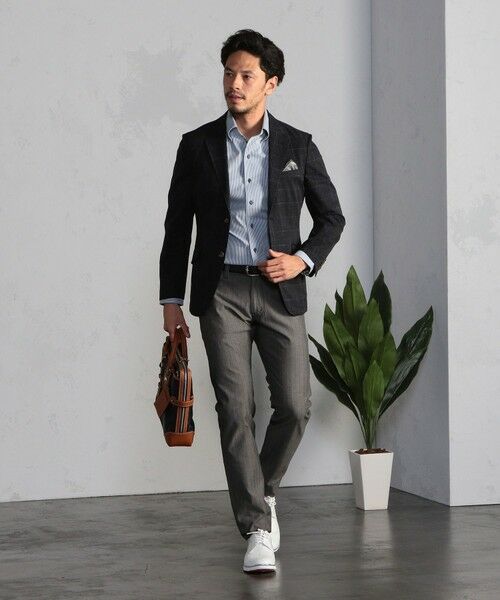 MEN'S BIGI / メンズビギ スラックス・ドレスパンツ | ＜ON/OFF兼用＞シャドーヘリンボーンストレッチパンツ | 詳細9