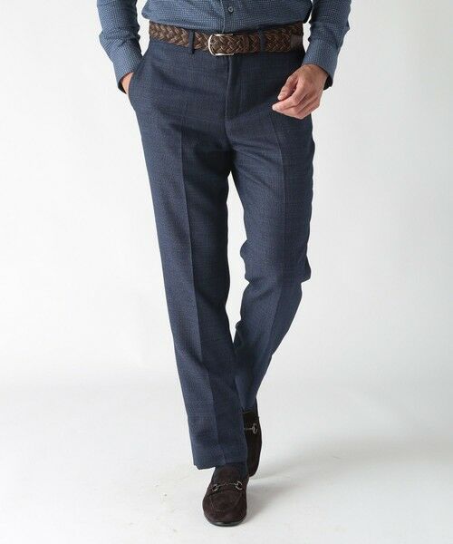 MEN'S BIGI / メンズビギ スラックス・ドレスパンツ | 【ACTIVE TAILOR】ミックスヤーンスラックス(ネイビー)