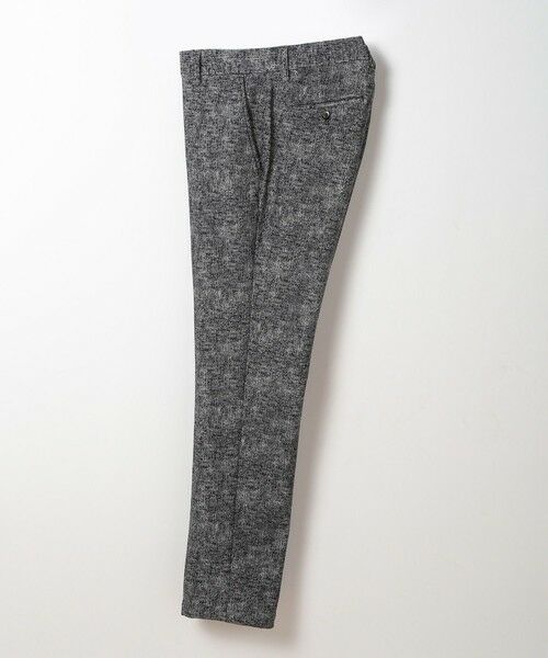 MEN'S BIGI / メンズビギ スラックス・ドレスパンツ | 【ACTIVE TAILOR】ヒートパフォーマーツイード調プリントパンツ（セットアップ対応）（ブラック）