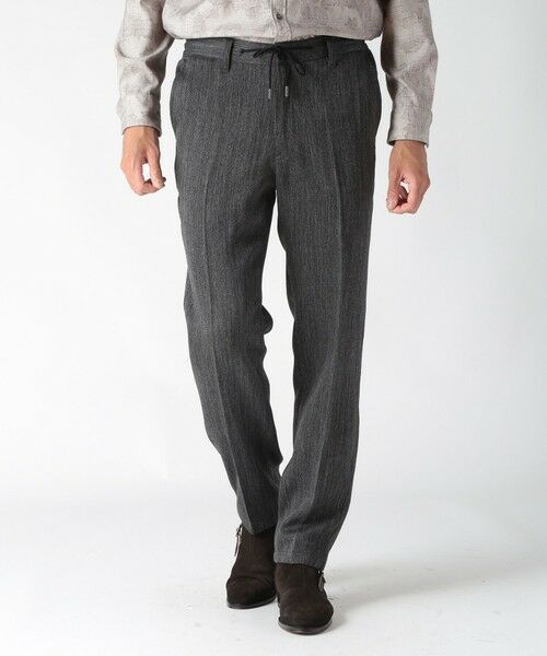 MEN'S BIGI / メンズビギ スラックス・ドレスパンツ | デニム調ツイードストレッチパンツ | 詳細1
