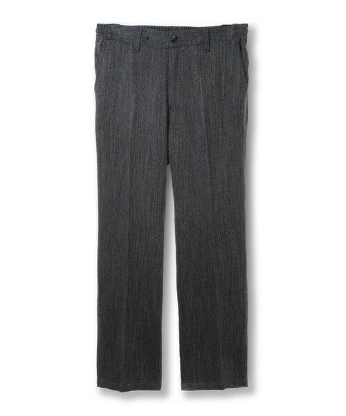 MEN'S BIGI / メンズビギ スラックス・ドレスパンツ | デニム調ツイードストレッチパンツ（グレー）