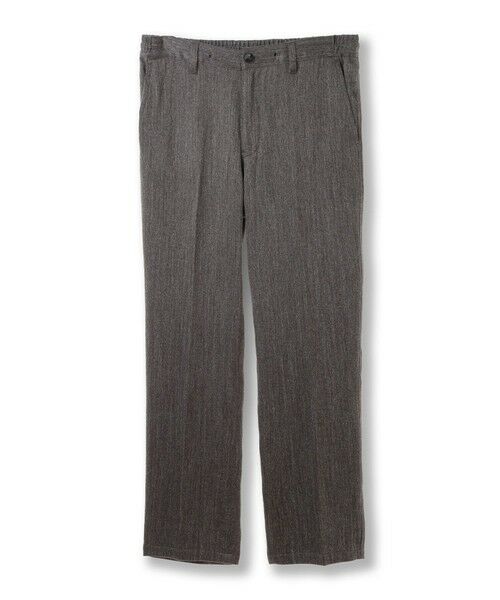 MEN'S BIGI / メンズビギ スラックス・ドレスパンツ | デニム調ツイードストレッチパンツ（モカ）